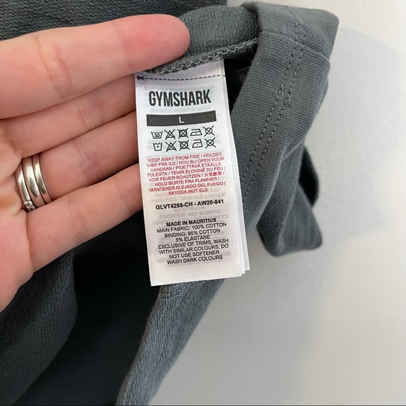 NWT GYMSHARK- Pause Tank Charcoal Baggy Boxy Tank - Picture 9 of 9